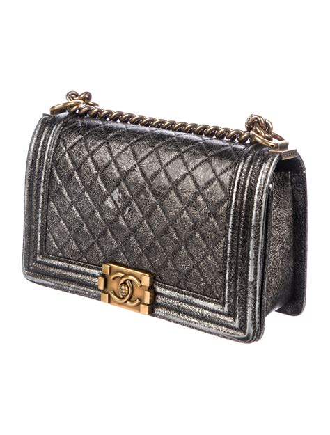 chanel boy silver|Chanel handbags boys.